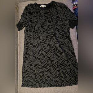 Loft sweatshirt polka dot puff sleeve dress size xl